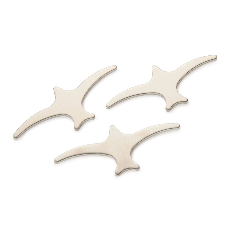 Aluminum Inlay - 3 Pack - Style:Seagull - Size:Small